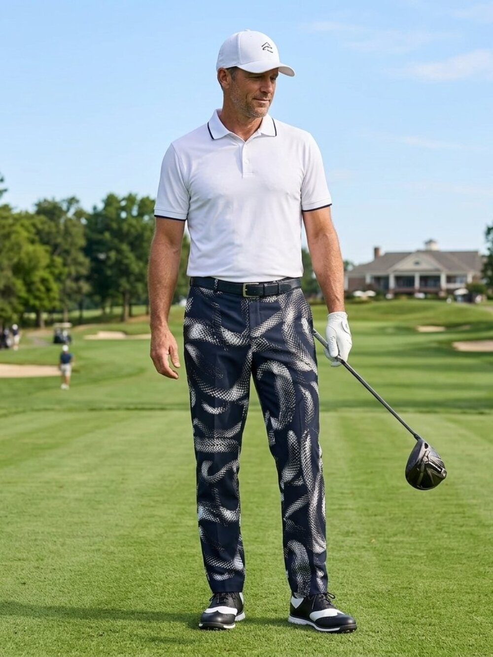 Ralph Lauren RLX Black and Cobra Print Golf Pants Size 32x34